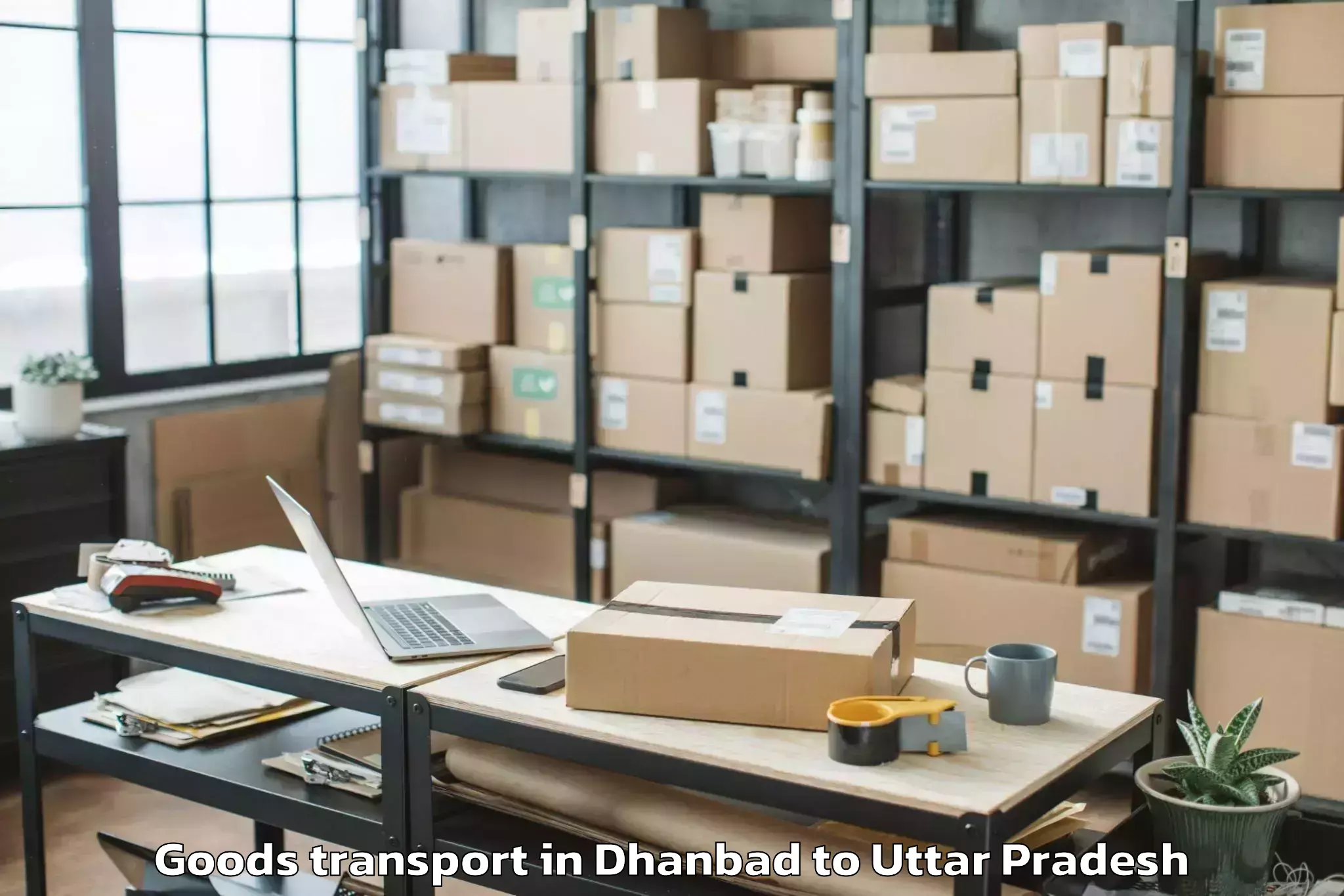 Book Dhanbad to Raura Goods Transport Online